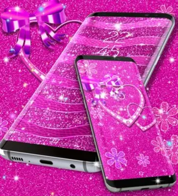 Pink glitter live wallpaper android App screenshot 0