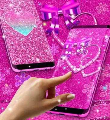 Pink glitter live wallpaper android App screenshot 5